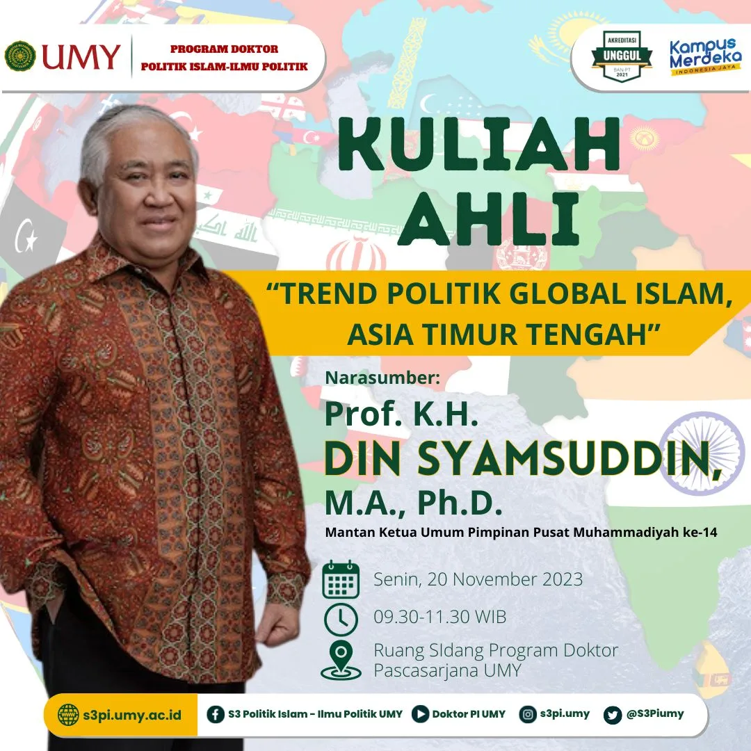 Kuliah Ahli oleh Prof. K.H. Din Syamsuddin, M.A., Ph.D.